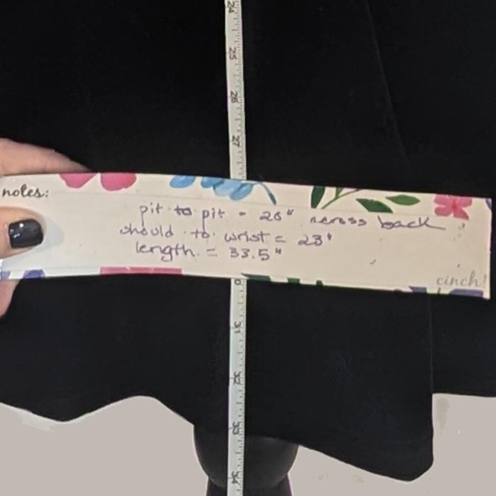 🎉Host Pick!🎉 Black Velvet Drape Cardigan - Picture 6 of 6